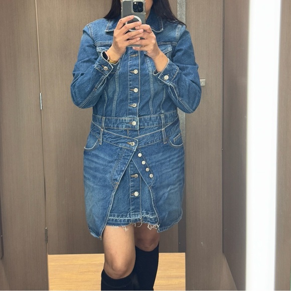 NWT-Zara layered Denim Dress - Medium - Picture 8 of 11